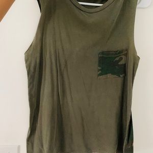 NWOT- cute camo tank top